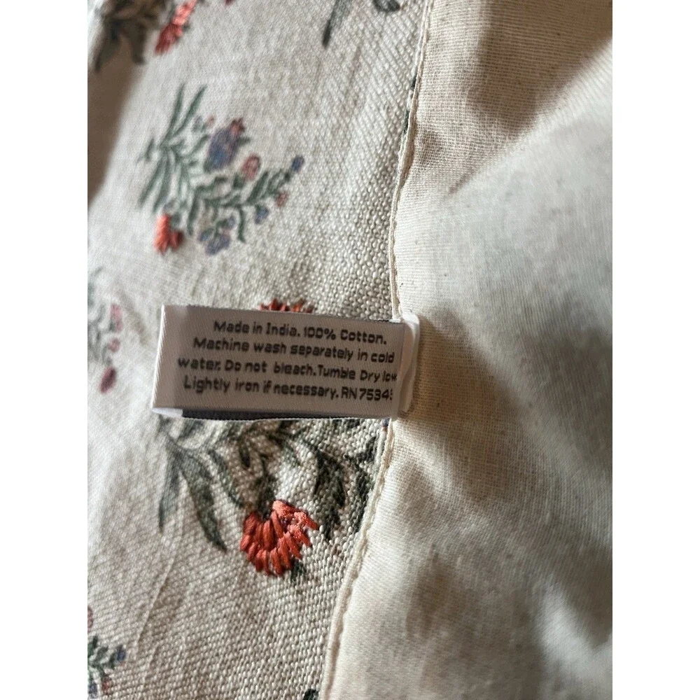 The Farmhouse By Rachel Ashwell Table Runner 16X88 100% Cotton Flowers